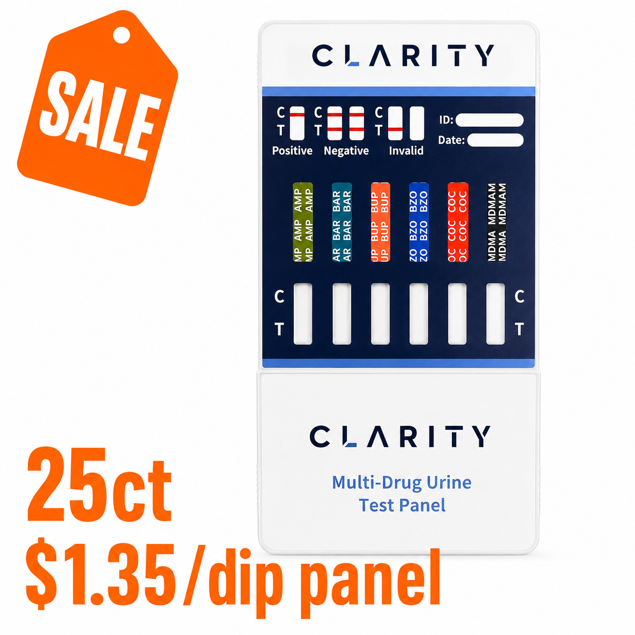12 Panel Drug Dip Test - CLIA Waived  (AMP, BAR, BUP, BZO, COC, MAMP (MET), MDMA, MTD, OPI300 (MOP), OXY, PCP, THC)