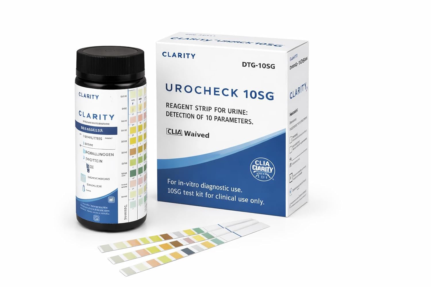 CLARITY Urocheck 10SG Urinalysis Test Strips  "CLIA Waived"