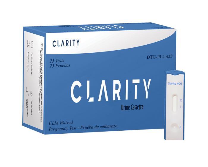 Clarity Diagnostic hCG Urine Cassette Pregnancy Test