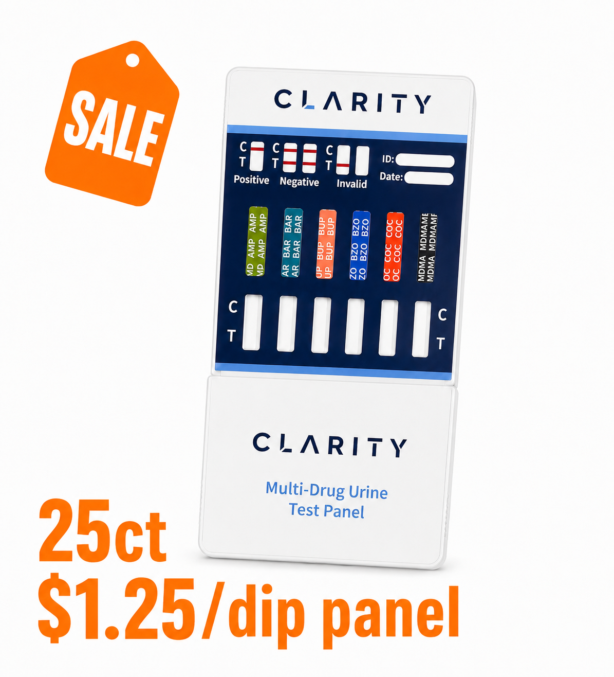 11 Panel Drug Dip Panel Test  - CLIA Waived 1115 (AMP,BAR,BUP,BZO,COC,MET,OPI300,OXY,PCP,TCA,THC)