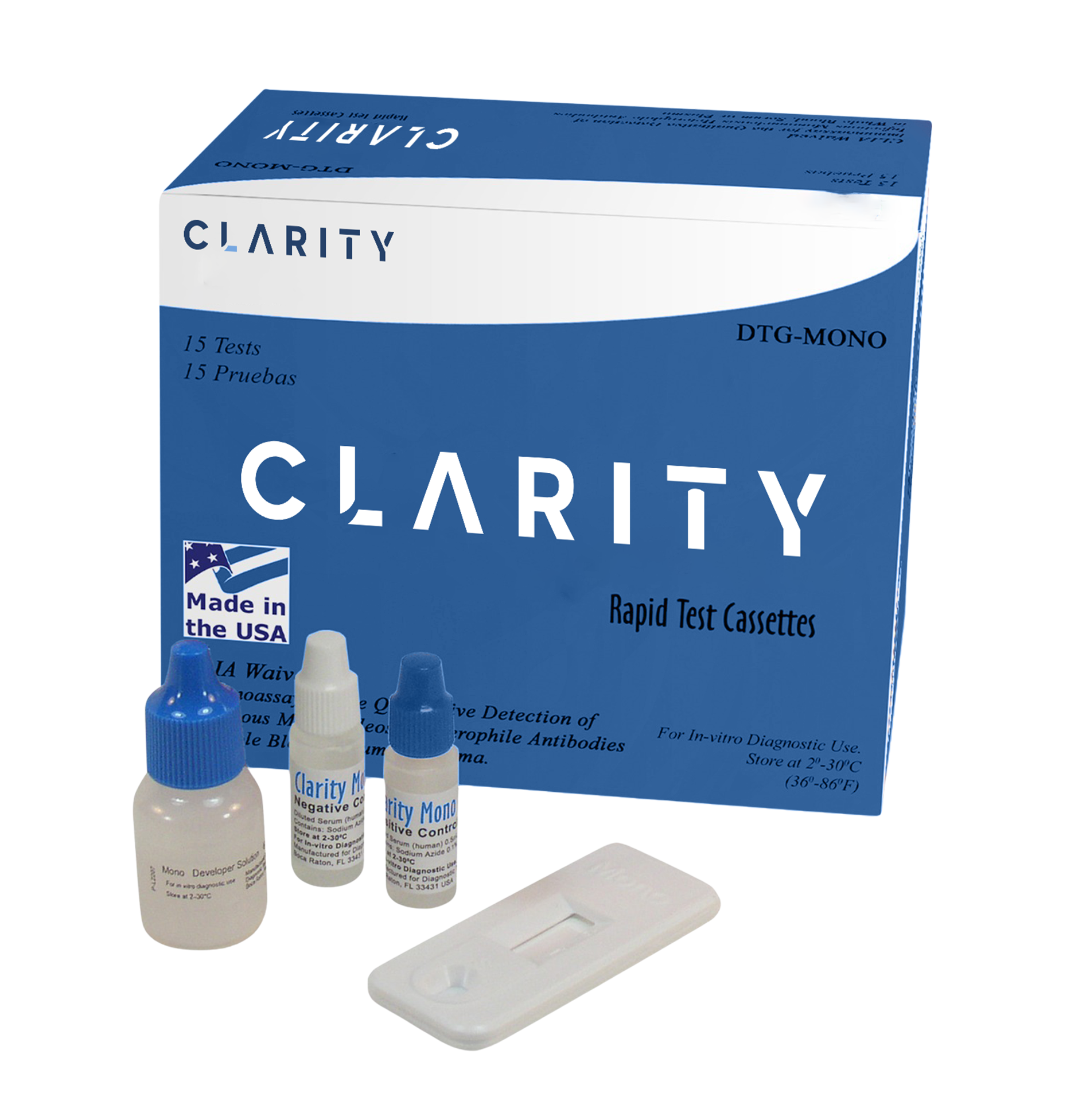 Clarity Mononucleosis Test Kit- CLIA Waived