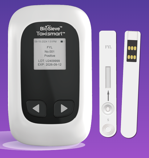 BioSieve™ ToxiSmart Fentanyl  Meter Kit  (Meter + BT Printer) and 100ct of Fentanyl FIA Tests-    CLIA Waived! 